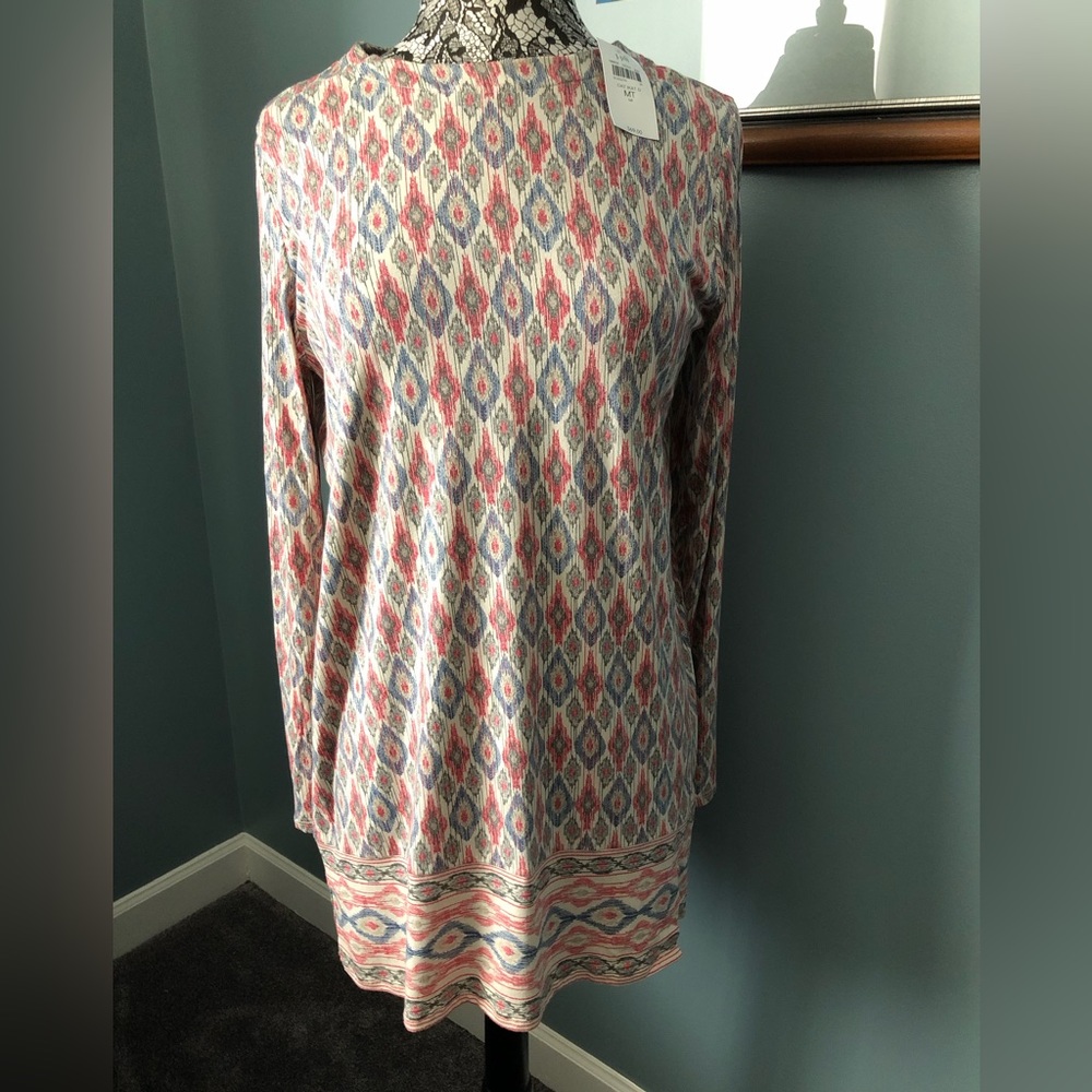 J. Jill NWT luxe Supima forward seam tunic Medium Tall stretchy.